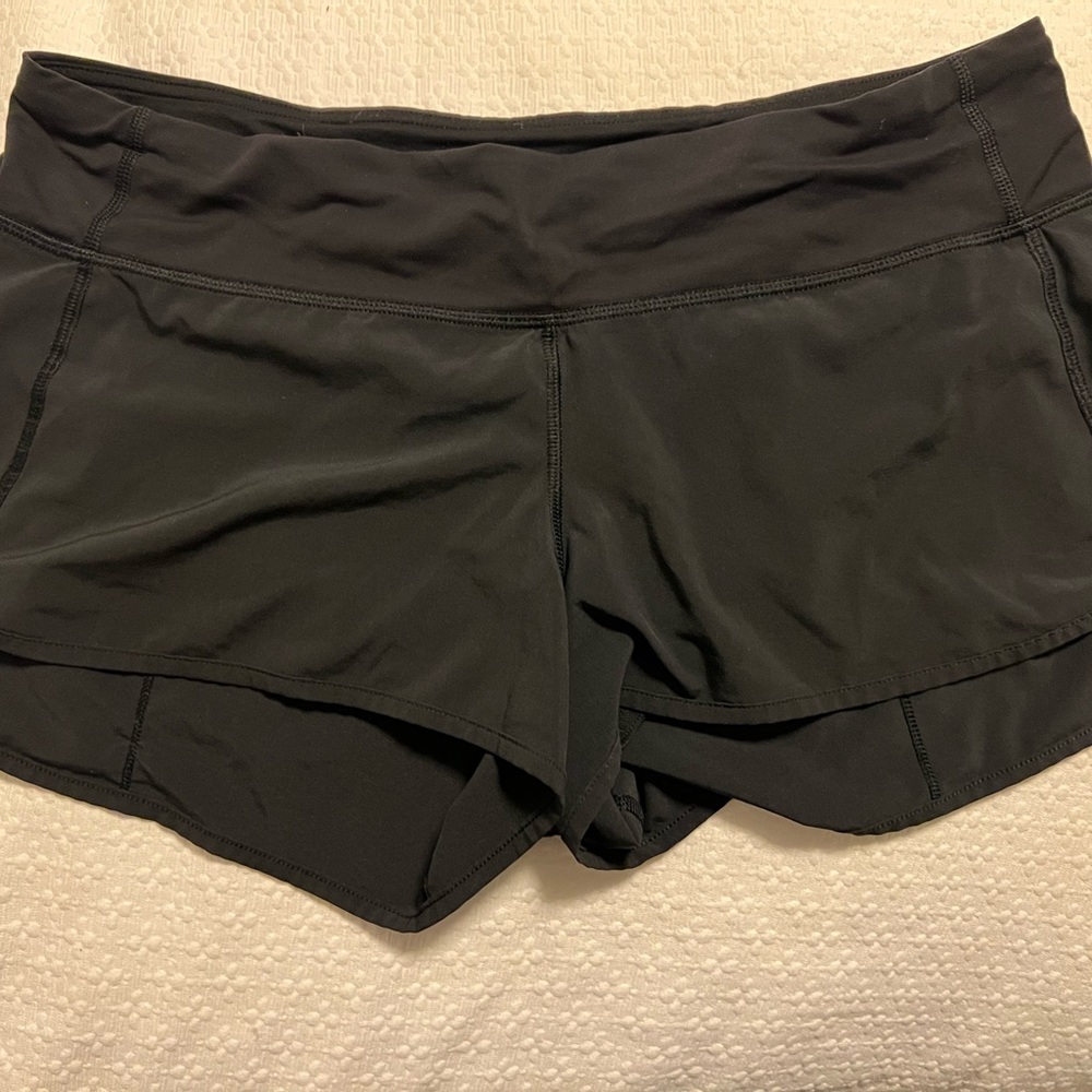 Black Lululemon Running Shorts (Size 8)